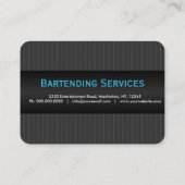 Pinstripe Suit Stropdas Grote Bartender Visitekaar Visitekaartje (Achterkant)