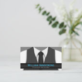 Pinstripe Suit Vest Stropdas Bartender Visitekaart Visitekaartje (Staand voorkant)