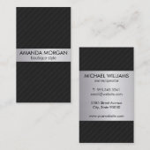 Pinstripe/zilver Visitekaartje (Voorkant / Achterkant)