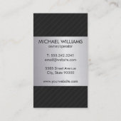 Pinstripe/zilver Visitekaartje (Achterkant)