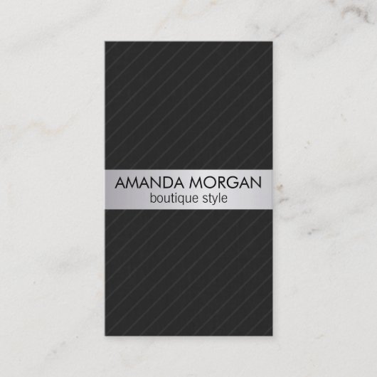 Pinstripe/zilver Visitekaartje (Voorkant)