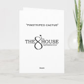 "PINSTRIPED CACTUS" KAART (Achterkant)