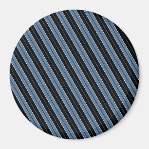Pinstripes blauw zwart wit diagonale strepen magneet