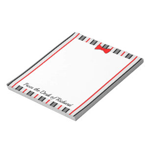 Pinstripes en een Stropdas met rode romp Notitieblok