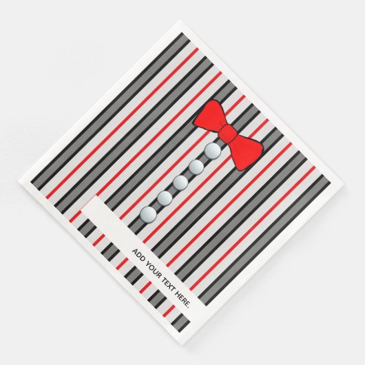 Pinstripes en een Stropdas met rode romp Servet (Hoek)