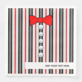 Pinstripes en een Stropdas met rode romp Servet (Voorkant)