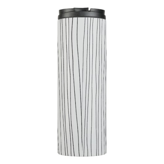 Pinstripes Lines patroon handgemaakte minimalistis Thermosbeker (Achterkant)