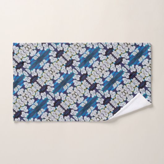 Pinstripes orchidee handdoeken (Handdoek)