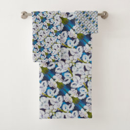 Pinstripes Orchidee Patroon Handdoeken