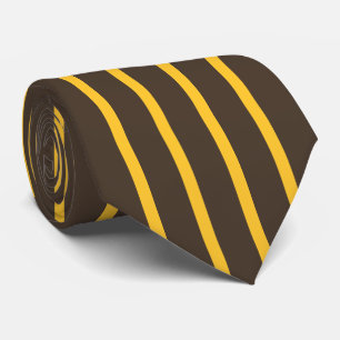 Pinstripes San Diego Brown Yellow Wide Stripes Stropdas