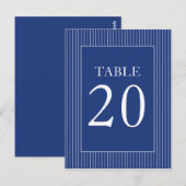 Pinstripes Tafelnummers (Navy Blue / White) (Voorkant / Achterkant)