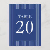 Pinstripes Tafelnummers (Navy Blue / White) (Voorkant)