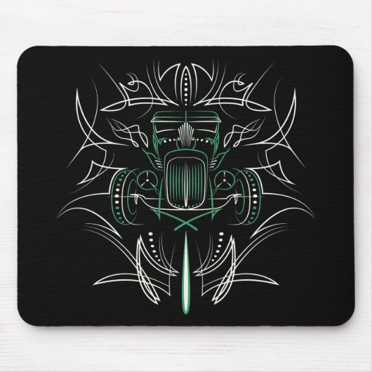 Pinstriping Hot Rod Muismat (Voorkant)