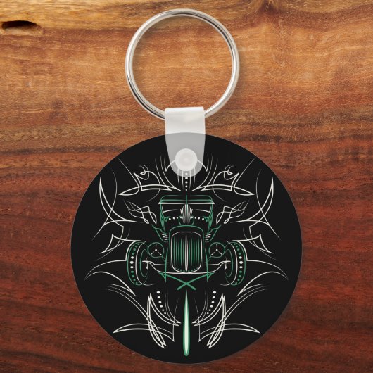 Pinstriping Hot Rod Sleutelhanger (Voorkant)