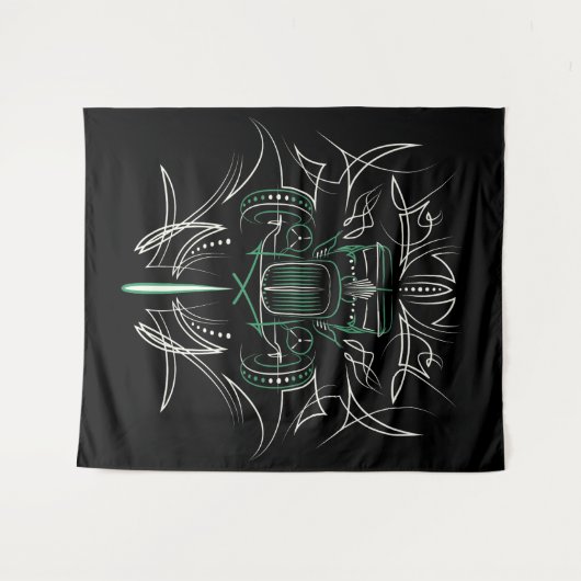 Pinstriping Hot Rod Wandkleed (Voorkant (horizontaal))