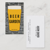 Pint bier 2 | Rustiek (variatie) Visitekaartje (Voorkant / Achterkant)