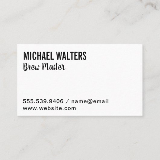 Pint bier | Cheers Visitekaartje (Achterkant)