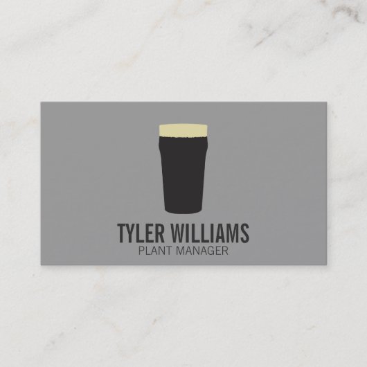 Pint Bier | (donker) Visitekaartje (Voorkant)