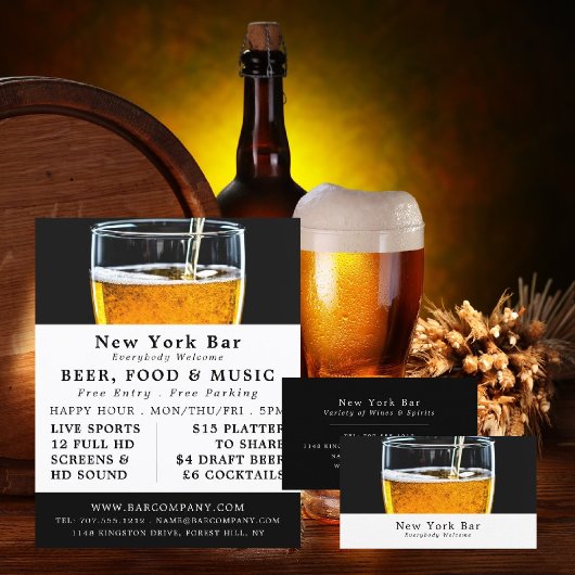 Pint Bier, Pub/Brouwerij Reclame Flyer