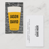 Pint Bier | Rustiek (variatie) Visitekaartje (Voorkant / Achterkant)