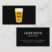 Pint Bier Zwart Wit Visitekaartje (Voorkant / Achterkant)