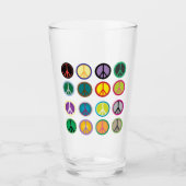 Pint Drink glas voor vredessignalisatie (Voorkant)