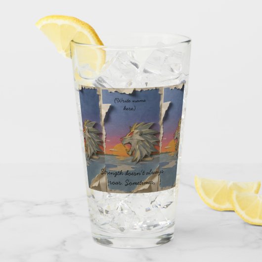  Pint Glass Awaken the Lion Glas (Voorkant ijs)