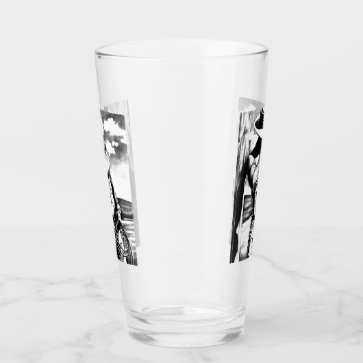 Pint Glass - Cool Fine Art Cowboy Bodybuilder Glas (Rechts)