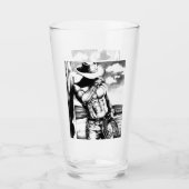 Pint Glass - Cool Fine Art Cowboy Bodybuilder Glas (Voorkant)