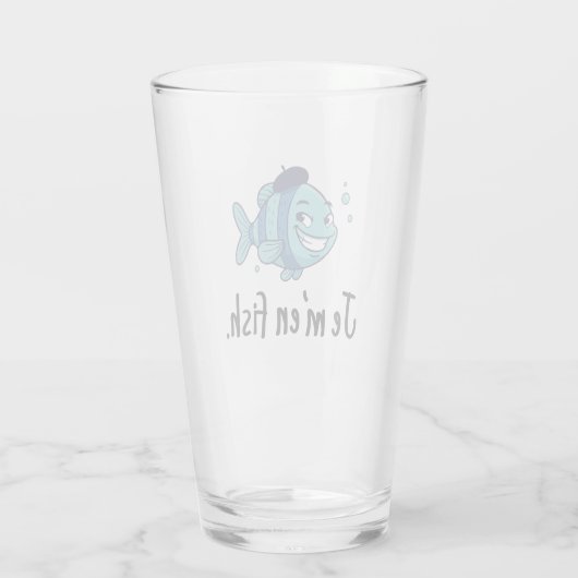Pint Glass - Je m'en fish Glas (Achterkant)