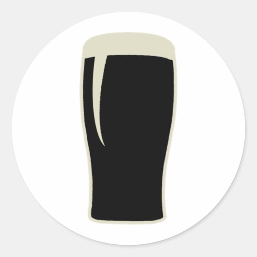 Pint o' Stout Ronde Sticker (Voorkant)