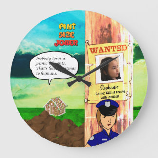 Pint Size Joker Clock Grote Klok