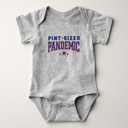 Pint-Sized Pandemic Unisex Hipster One-Piece Romper (Voorkant)