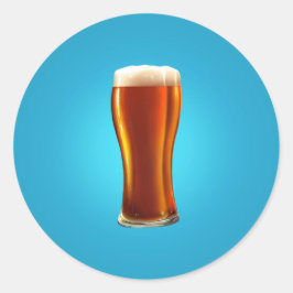 Pint van Beer Classic Round Sticker