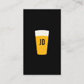 Pint van Beer Logo Black Visitekaartje (Voorkant)