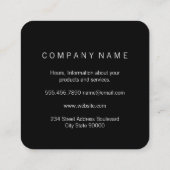 Pint van Beer Logo Black White Vierkante Visitekaartje (Achterkant)