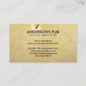 Pint van Beer Logo | Houtkorrels | Steen Visitekaartje (Achterkant)