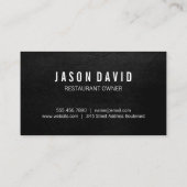 Pint van Beer Logo Trendy Black Visitekaartje (Achterkant)