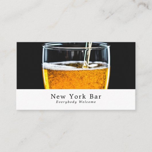 Pint van Beer, Pub/Brewery Visitekaartje (Voorkant)