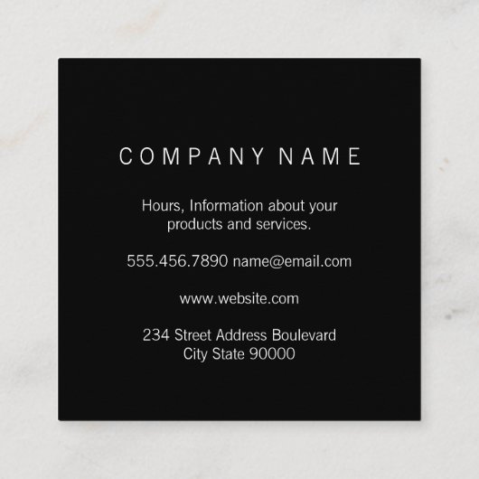 Pint van Bier Logo Vierkante Visitekaartje (Achterkant)