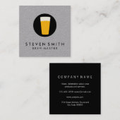 Pint van Bier Logo Vierkante Visitekaartje (Voorkant / Achterkant)