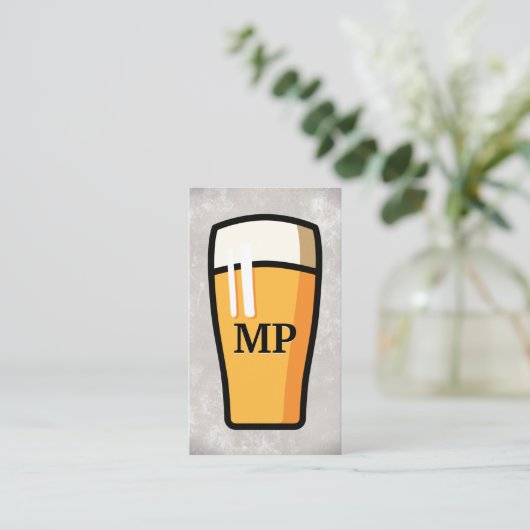 Pint van bier Logo Visitekaartje (Staand voorkant)