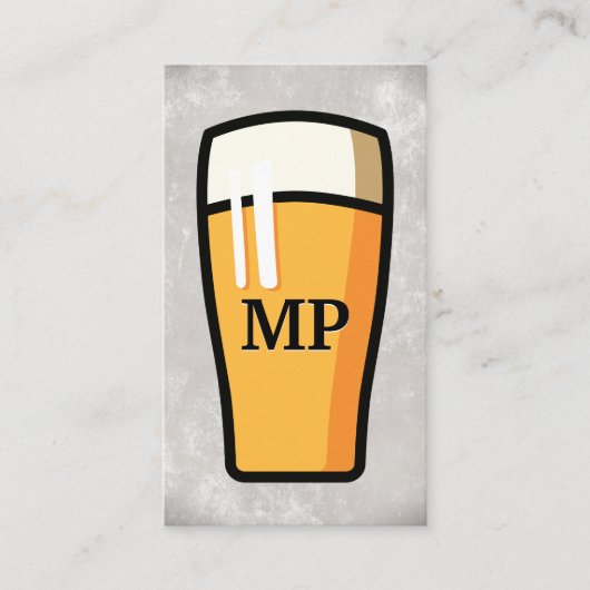 Pint van bier Logo Visitekaartje (Voorkant)