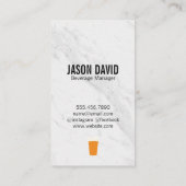 Pint van Bier Marmer Visitekaartje (Achterkant)