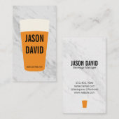 Pint van Bier Marmer Visitekaartje (Voorkant / Achterkant)