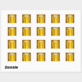 Pint van bier met spritz vierkante sticker (Vel)