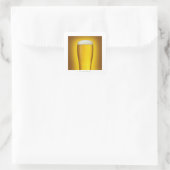 Pint van bier met spritz vierkante sticker (Tas)