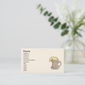 pint-van-bier-vector, Naam, Adres 1, Adres 2.. Visitekaartje (Staand voorkant)