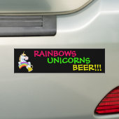 Pint van goud aan het einde van de regenboog (plus bumpersticker (Op auto)