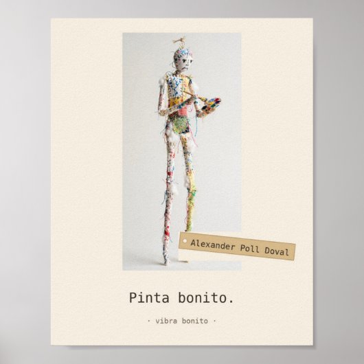 Pinta bonito — Stoffen Speelgoed Poster (Voorkant)